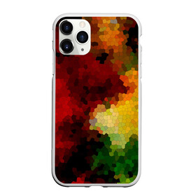 Чехол для iPhone 11 Pro матовый с принтом Абстрактная мазаика витраж     в городе Новоалтайск, Силикон |  | абстрактный | витраж | желтый | красный | мозаика | разноцветный | современный | соты | текстура