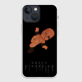 Чехол для iPhone 13 mini с принтом Dead Stranding в городе Новоалтайск,  |  | Тематика изображения на принте: глаза | кукла | мазут | слезы | шов