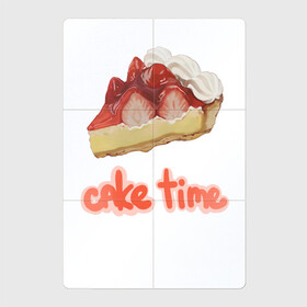 Магнитный плакат 2Х3 с принтом Cake time! в городе Новоалтайск, Полимерный материал с магнитным слоем | 6 деталей размером 9*9 см | Тематика изображения на принте: вкусняшка | еда | рисунок | розовый | торт