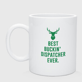 Кружка керамическая с принтом Best Dispatcher в городе Новоалтайск, керамика | объем — 330 мл, диаметр — 80 мм. Принт наносится на бока кружки, можно сделать два разных изображения | antetokounmpo | basketball | bucks | giannis | milwaukee | mvp | nba | sport | streetball | адетокумбо | бакс | баскетбол | игра | милуоки | мяч | нба | олень | спорт | стритбол | тренер | чемпион | янис