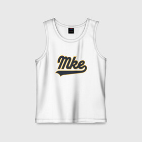Детская майка хлопок с принтом MKE - Milwaukee в городе Новоалтайск,  |  | antetokounmpo | basketball | bucks | giannis | milwaukee | mvp | nba | sport | streetball | адетокумбо | бакс | баскетбол | игра | милуоки | мяч | нба | олень | спорт | стритбол | тренер | чемпион | янис