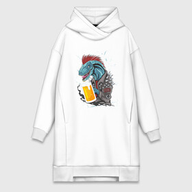 Платье-худи хлопок с принтом Пивозавр   Гранж в городе Новоалтайск,  |  | dinosaur | pivo | pivozavr | гранж | динозавр | прикол