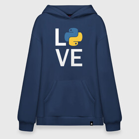 Худи SuperOversize хлопок с принтом PYTHON LOVE / ПАЙТОН в городе Новоалтайск, 70% хлопок, 30% полиэстер, мягкий начес внутри | карман-кенгуру, эластичная резинка на манжетах и по нижней кромке, двухслойный капюшон
 | big data | hacker | it | python | айти | база данных | взлом | искусственный интелект. | кодер | нейросети | пайтон | питон | прогер | программирование | программист | разработчик | хакер | языки программирования