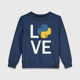 Детский свитшот хлопок с принтом PYTHON LOVE / ПАЙТОН в городе Новоалтайск, 100% хлопок | круглый вырез горловины, эластичные манжеты, пояс и воротник | Тематика изображения на принте: big data | hacker | it | python | айти | база данных | взлом | искусственный интелект. | кодер | нейросети | пайтон | питон | прогер | программирование | программист | разработчик | хакер | языки программирования