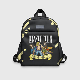Детский рюкзак 3D с принтом LED ZEPPELIN | ЛЕД ЗЕППЕЛИН (Z) в городе Новоалтайск, 100% полиэстер | лямки с регулируемой длиной, сверху петелька, чтобы рюкзак можно было повесить на вешалку. Основное отделение закрывается на молнию, как и внешний карман. Внутри дополнительный карман. По бокам два дополнительных кармашка | led zeppelin | rock | джимми пейдж | зепеллин | зеппелин | лед зеппелин | рок