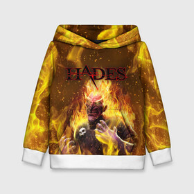 Детская толстовка 3D с принтом Hades | Гадес (Z) в городе Новоалтайск, 100% полиэстер | двухслойный капюшон со шнурком для регулировки, мягкие манжеты на рукавах и по низу толстовки, спереди карман-кенгуру с мягким внутренним слоем | aid | hades | nyx | roguelike | thanatos | zagreus | аид | гадес | загрей | никс | рогалик | танатос
