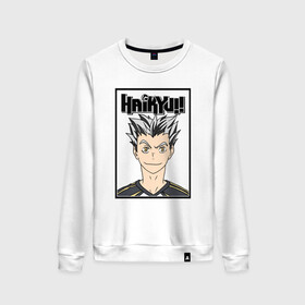 Женский свитшот хлопок с принтом Котаро Бокуто Haikyuu!! в городе Новоалтайск, 100% хлопок | прямой крой, круглый вырез, на манжетах и по низу широкая трикотажная резинка  | bokuto kotaro | haikyu | haikyuu | hinata shoyo | kotaro bokuto | volleyball | аниме волейбол | волейбол | волейбол аниме | котаро бокуто | сёё хината | хината шое | шоё хината