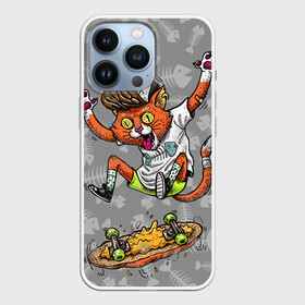 Чехол для iPhone 13 Pro с принтом SK8CAT в городе Новоалтайск,  |  | cat | fishbone | meow | sk8 | skate | skateboarding | кот | мяу | скейт | скейтбординг