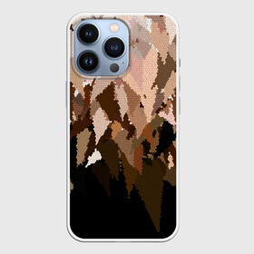 Чехол для iPhone 13 Pro с принтом Бежево коричневая мозаика в городе Новоалтайск,  |  | абстрактный | бежевый | камуфляж | коричневый | мозаика | молодежный | мужской | современный | соты | текстура