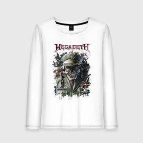 Женский лонгслив хлопок с принтом Megadeth | Мегадеф  (Z) в городе Новоалтайск, 100% хлопок |  | dave mustaine | megadeth | music | rock | дирк вербурен | дэвид эллефсон | дэйв мастейн | кико лоурейро | мегадеф | мегадэф | музыка | рок | трэш метал | хард рок | хеви метал
