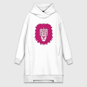 Платье-худи хлопок с принтом Pink Lion в городе Новоалтайск,  |  | animal | cat | lion | африка | животные | зверь | кот | кошка | лев | львенок | львица | тигр | хищник | царь