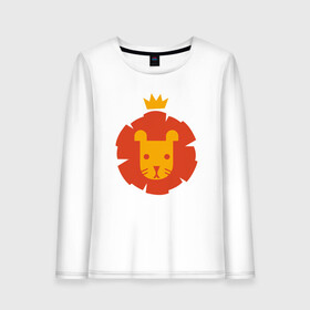 Женский лонгслив хлопок с принтом King Lion в городе Новоалтайск, 100% хлопок |  | animal | cat | lion | африка | животные | зверь | кот | кошка | лев | львенок | львица | тигр | хищник | царь