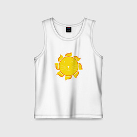 Детская майка хлопок с принтом Sunny Lion в городе Новоалтайск,  |  | animal | cat | lion | summer | sun | африка | животные | зверь | кот | кошка | лев | лето | львенок | львица | солнце | тигр | хищник | царь