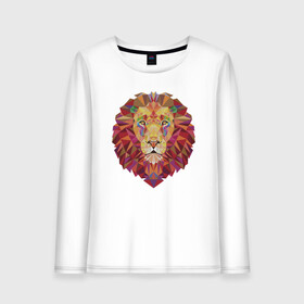 Женский лонгслив хлопок с принтом Lion Puzzle в городе Новоалтайск, 100% хлопок |  | animal | cat | lion | африка | животные | зверь | кот | кошка | лев | львенок | львица | тигр | хищник | царь