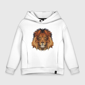 Детское худи Oversize хлопок с принтом Father Lion в городе Новоалтайск, френч-терри — 70% хлопок, 30% полиэстер. Мягкий теплый начес внутри —100% хлопок | боковые карманы, эластичные манжеты и нижняя кромка, капюшон на магнитной кнопке | animal | cat | lion | африка | животные | зверь | кот | кошка | лев | львенок | львица | тигр | хищник | царь