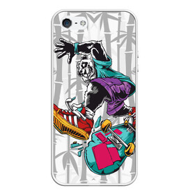 Чехол для iPhone 5/5S матовый HiFi Panda: в городе Новоалтайск, Силикон | Область печати: задняя сторона чехла, без боковых панелей | bamboo | panda | sk8 | skate park | skeate | бамбук | панда | скейт | скейт парк