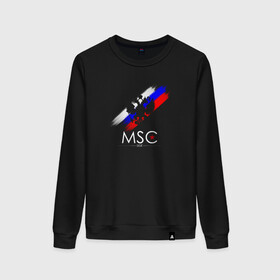 Женский свитшот хлопок с принтом Russia | Our Side (New 2022/23) в городе Новоалтайск, 100% хлопок | прямой крой, круглый вырез, на манжетах и по низу широкая трикотажная резинка  | 0x000000123 | black collection | moscow side | msc side | russia | white collection | белая коллекция | герб | россия | футболка россия | чёрная коллекция