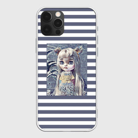 Чехол для iPhone 12 Pro Max с принтом Иллюстрация Кукла Блайз в городе Новоалтайск, Силикон |  | детский | для девочек | игрушки | кукла блайз | куклы | полосатый | серый | фото куклы