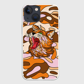 Чехол для iPhone 13 mini с принтом Грозный кот в городе Новоалтайск,  |  | cat | cat art | звери | кот | котенок | котик | кошка