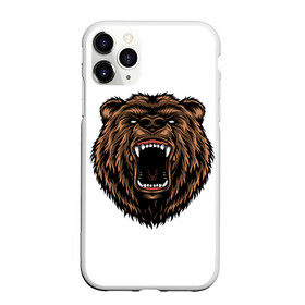 Чехол для iPhone 11 Pro матовый с принтом Свирепый медведь в городе Новоалтайск, Силикон |  | гриззли | животные | звери | медведь
