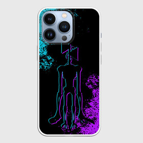 Чехол для iPhone 13 Pro с принтом НЕОНОВЫЙ СИРЕНОГОЛОВЫЙ в городе Новоалтайск,  |  | Тематика изображения на принте: neon | siren head | игра | монстр | неон | сиреноголовый | существо | хоррор