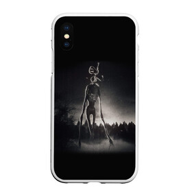 Чехол для iPhone XS Max матовый с принтом СИРЕНОГОЛОВЫЙ (старый фильм) в городе Новоалтайск, Силикон | Область печати: задняя сторона чехла, без боковых панелей | retro | siren head | гуманоид | игра | монстр | ретро | сиреноголовый | существо | хоррор
