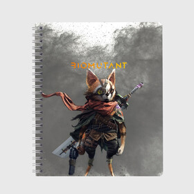 Тетрадь с принтом BIOMUTANT | БИОМУТАНТ (Z) в городе Новоалтайск, 100% бумага | 48 листов, плотность листов — 60 г/м2, плотность картонной обложки — 250 г/м2. Листы скреплены сбоку удобной пружинной спиралью. Уголки страниц и обложки скругленные. Цвет линий — светло-серый
 | Тематика изображения на принте: biomutant | commando | cyfreaks | damdon | dead eye | hyra | mercenary | primal | rpg | saboteur | sentinel | биомутант | дамдон | диверсант | кунг фу сказка | постапокалиптический мир | рпг