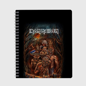 Тетрадь с принтом IRON MAIDEN | АЙРОН МЕЙДЕН (Z) в городе Новоалтайск, 100% бумага | 48 листов, плотность листов — 60 г/м2, плотность картонной обложки — 250 г/м2. Листы скреплены сбоку удобной пружинной спиралью. Уголки страниц и обложки скругленные. Цвет линий — светло-серый
 | dave | iron maiden | murray | music | percy harris | rock | адриан смит | айрон мэйден | брюс дикинсон | дэйв мюррей | железная дева | музик | нико макбрэйн | рок | стив харрис | ужасы | хеви метал | яник герс