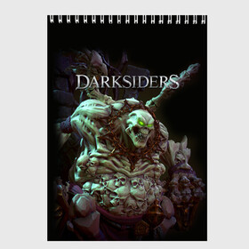 Скетчбук с принтом Гнев Войны | Darksiders (Z) в городе Новоалтайск, 100% бумага
 | 48 листов, плотность листов — 100 г/м2, плотность картонной обложки — 250 г/м2. Листы скреплены сверху удобной пружинной спиралью | darksiders | darksiders 2 | darksiders 3 | ulthane | wrath of war | всадник апокалипсиса | гнев войны | обугленный совет | руина | ультэйн
