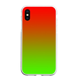 Чехол для iPhone XS Max матовый с принтом Градиент Яблоко в городе Новоалтайск, Силикон | Область печати: задняя сторона чехла, без боковых панелей | Тематика изображения на принте: градиент | желтый | зеленый | красный | перелив | переход | фрукты | цвета | яблоко