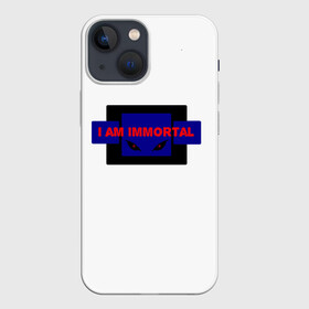 Чехол для iPhone 13 mini с принтом Я бессмертный в городе Новоалтайск,  |  | funny | immortal | куб | фраза