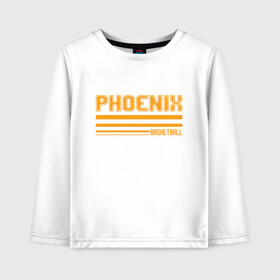 Детский лонгслив хлопок с принтом Phoenix Basketball в городе Новоалтайск, 100% хлопок | круглый вырез горловины, полуприлегающий силуэт, длина до линии бедер | basketball | mvp | nba | phoenix | sport | streetball | suns | аризона | баскетбол | игра | крис пол | мяч | нба | санс | спорт | стритбол | тренер | финикс | чемпион