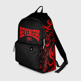 Рюкзак 3D с принтом REVENGERS | TOKYO в городе Новоалтайск, 100% полиэстер | лямки с регулируемой длиной, сверху петелька, чтобы рюкзак можно было повесить на вешалку. Основное отделение закрывается на молнию, как и внешний карман. Внутри два дополнительных кармана, один из которых закрывается на молнию. По бокам два дополнительных кармашка | anime | draken | mikey | tokyo revengers | аниме | дракен | кэн | майки | манга | мандзиро | микки | рюгудзи | сано | токийские мстители
