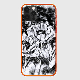 Чехол для iPhone 12 Pro Max с принтом Черно-белый узор. Маки. в городе Новоалтайск, Силикон |  | Тематика изображения на принте: абстрактные цветы | маки | модный | рисунок | современный | цветочный фон | цветы | черно белый