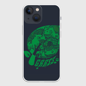 Чехол для iPhone 13 mini с принтом Травяные покемоны в городе Новоалтайск,  |  | anime | bulbasaur | pokemon | poket monster | poketmon | аниме | анимэ | бульбазавр | карманные монстры | покемон
