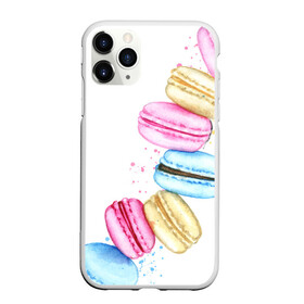 Чехол для iPhone 11 Pro Max матовый с принтом Macarons. Нежный десерт в городе Новоалтайск, Силикон |  | Тематика изображения на принте: акварель | акварельные | десерт | десерты | макаронс | макаруны | пирожное | пирожные | разноцветные | сладости