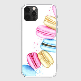 Чехол для iPhone 12 Pro Max с принтом Macarons. Нежный десерт в городе Новоалтайск, Силикон |  | Тематика изображения на принте: акварель | акварельные | десерт | десерты | макаронс | макаруны | пирожное | пирожные | разноцветные | сладости