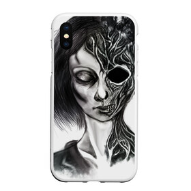 Чехол для iPhone XS Max матовый с принтом Усталость сильная в городе Новоалтайск, Силикон | Область печати: задняя сторона чехла, без боковых панелей | взрыв | взрыв мозга | лицо | монстры | пыль | распыление | страшилки | ужас | устальсть | хоррор | хэллоуин | череп