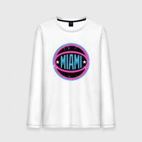 Мужской лонгслив хлопок с принтом Maimi Heat Ball в городе Новоалтайск, 100% хлопок |  | basketball | miami heat | mvp | nba | sport | streetball | wade | баскетбол | батлер | дуэйн уэйд | игра | майами хит | мяч | нба | спорт | стритбол | тренер | чемпион