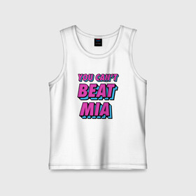 Детская майка хлопок с принтом You Cant Beat Miami в городе Новоалтайск,  |  | basketball | miami heat | mvp | nba | sport | streetball | wade | баскетбол | батлер | дуэйн уэйд | игра | майами хит | мяч | нба | спорт | стритбол | тренер | чемпион