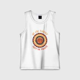 Детская майка хлопок с принтом Мы Финикс в городе Новоалтайск,  |  | basketball | mvp | nba | phoenix | sport | streetball | suns | аризона | баскетбол | игра | крис пол | мяч | нба | санс | спорт | стритбол | тренер | финикс | чемпион