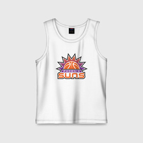 Детская майка хлопок с принтом Phoenix Suns в городе Новоалтайск,  |  | basketball | mvp | nba | phoenix | sport | streetball | suns | аризона | баскетбол | игра | крис пол | мяч | нба | санс | спорт | стритбол | тренер | финикс | чемпион