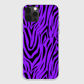 Чехол для iPhone 12 Pro Max с принтом Абстрактный узор зебра  в городе Новоалтайск, Силикон |  | абстрактный | женский | зебра | креативный | модный | полосы | популярный | современный | черный и фиолетовый