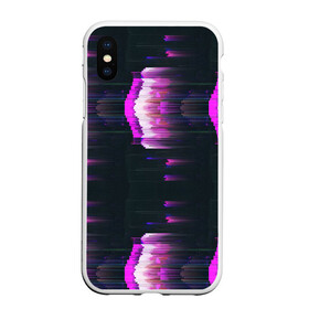 Чехол для iPhone XS Max матовый с принтом Розовый глитч в городе Новоалтайск, Силикон | Область печати: задняя сторона чехла, без боковых панелей | vhs | белый шум | глитч | неон | плёнка | текстура