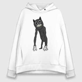 Женское худи Oversize хлопок с принтом Cartoon Cat / Мультяшный кот в городе Новоалтайск, френч-терри — 70% хлопок, 30% полиэстер. Мягкий теплый начес внутри —100% хлопок | боковые карманы, эластичные манжеты и нижняя кромка, капюшон на магнитной кнопке | angry cat | cartoon cat | cat | crazy | horror | kitty | monster | siren head | sirenhead | безумный | злой кот | картун кет | картун кэт | котик | кошак | монстр | мультяшный кот | сирен хеад | сиреноголовый | улыбка | хоррор