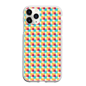 Чехол для iPhone 11 Pro Max матовый с принтом Красочные кубы в городе Новоалтайск, Силикон |  | Тематика изображения на принте: квадраты | кубы | паттерн | пиксели | разноцветный