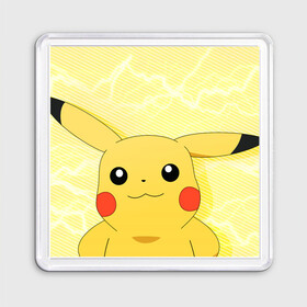 Магнит 55*55 с принтом Sweet Pikachu в городе Новоалтайск, Пластик | Размер: 65*65 мм; Размер печати: 55*55 мм | anime | pikachu | pokemon | poket monster | poketmon | аниме | анимэ | карманные монстры | пикачу | покемон