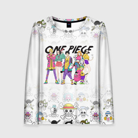 Женский лонгслив 3D с принтом One Piece. Большой куш на стиле в городе Новоалтайск, 100% полиэстер | длинные рукава, круглый вырез горловины, полуприлегающий силуэт | anime | manga | monkey d. luffy | one piece | аниме | большой куш | ван пис | вон пис | гол д. роджер | кайдо | король пиратов | луфи | луффи | манга | манки д. луффи | нами | нико робин | пират | портгас д. эйс | ророноа зоро