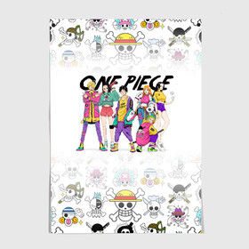 Постер с принтом One Piece. Большой куш на стиле в городе Новоалтайск, 100% бумага
 | бумага, плотность 150 мг. Матовая, но за счет высокого коэффициента гладкости имеет небольшой блеск и дает на свету блики, но в отличии от глянцевой бумаги не покрыта лаком | anime | manga | monkey d. luffy | one piece | аниме | большой куш | ван пис | вон пис | гол д. роджер | кайдо | король пиратов | луфи | луффи | манга | манки д. луффи | нами | нико робин | пират | портгас д. эйс | ророноа зоро