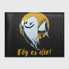 Обложка для студенческого билета с принтом Fly or die! в городе Новоалтайск, натуральная кожа | Размер: 11*8 см; Печать на всей внешней стороне | ghost | halloween | holiday | hype | smile | праздник | привидение | призрак | улыбка | хайп | хэллоуин